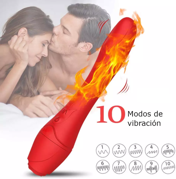 Vibrador masajeador de rosa - Imagen 3