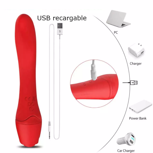 Vibrador masajeador de rosa - Imagen 4