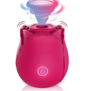 Vibrador succionador en forma de rosa
